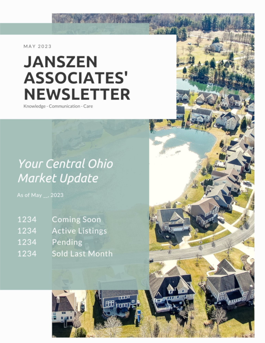 Real Estate newsletter page one